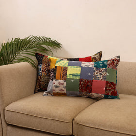 Set of 2 patchwork pillow covers 05 - handcrafted