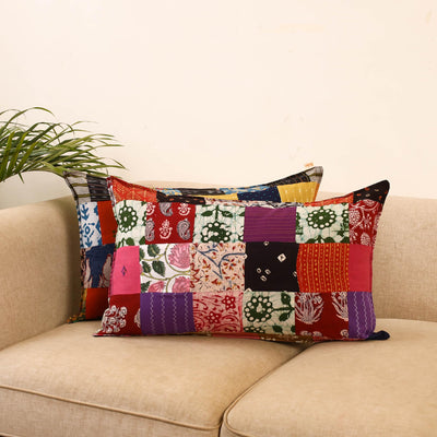 Set of 2 patchwork pillow covers 05 - handcrafted
