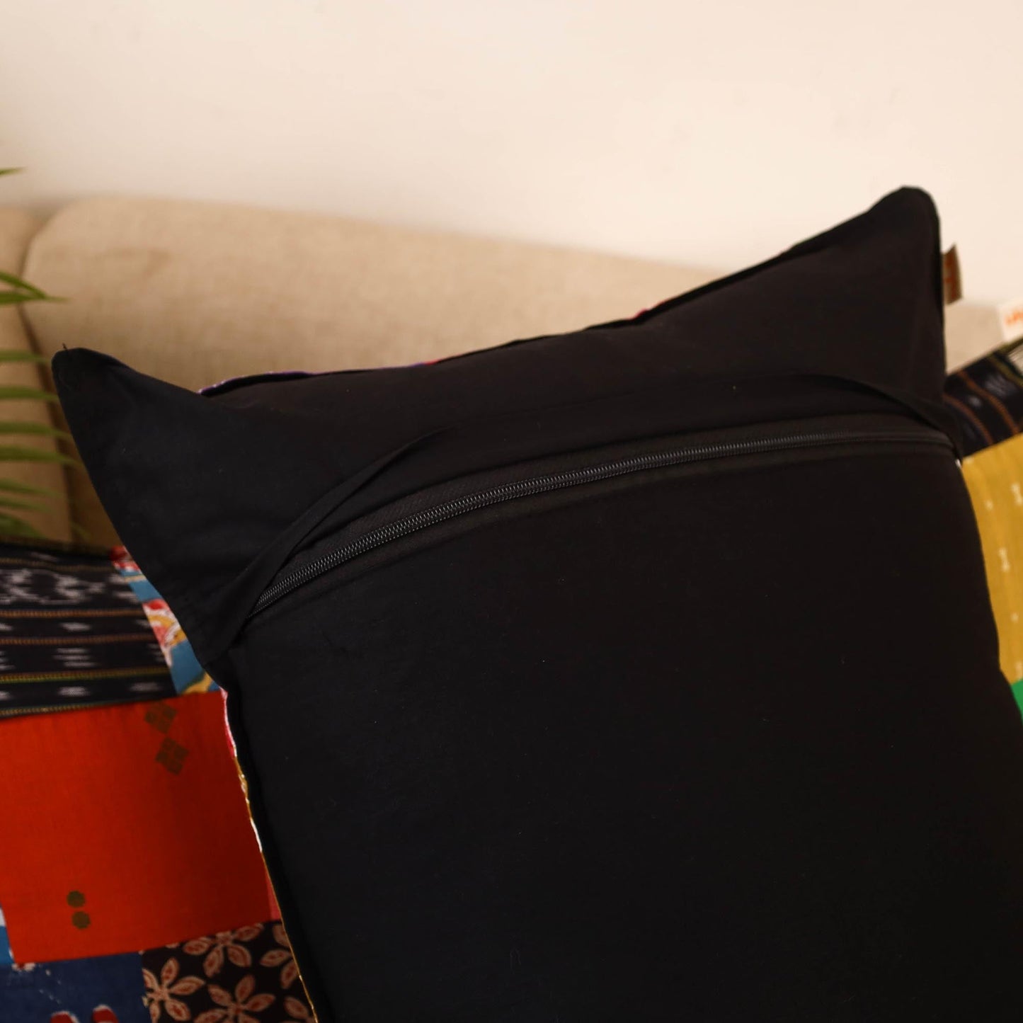 Set of 2 patchwork pillow covers 05 - handcrafted