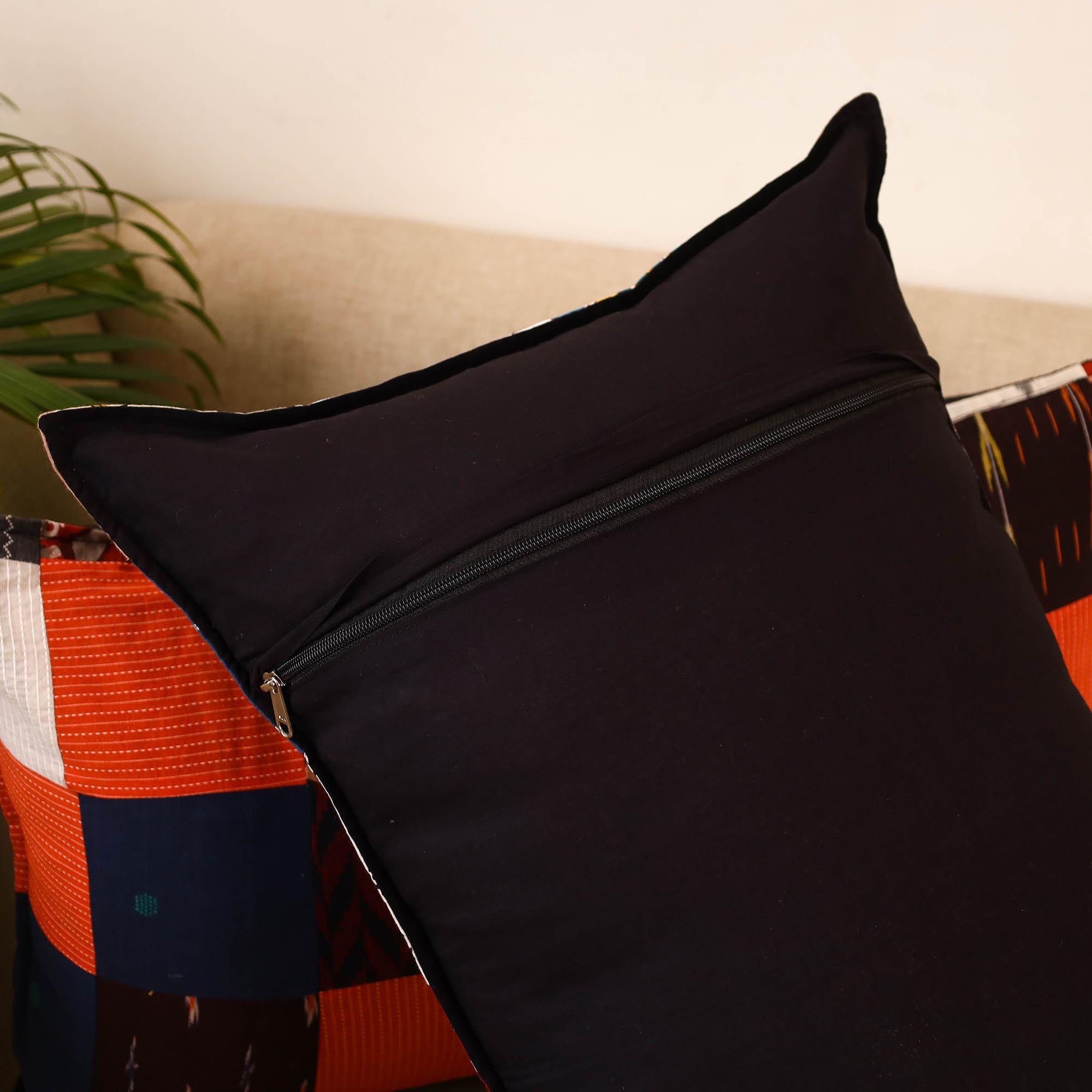 Set of 2 patchwork pillow covers 05 - handcrafted