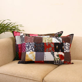 Set of 2 patchwork pillow covers 06 - handcrafted