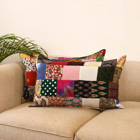 Set of 2 patchwork pillow covers 06 - handcrafted