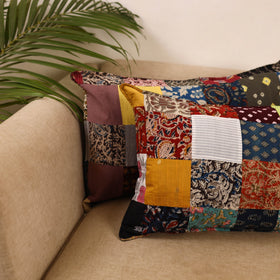 Set of 2 patchwork pillow covers 06 - handcrafted