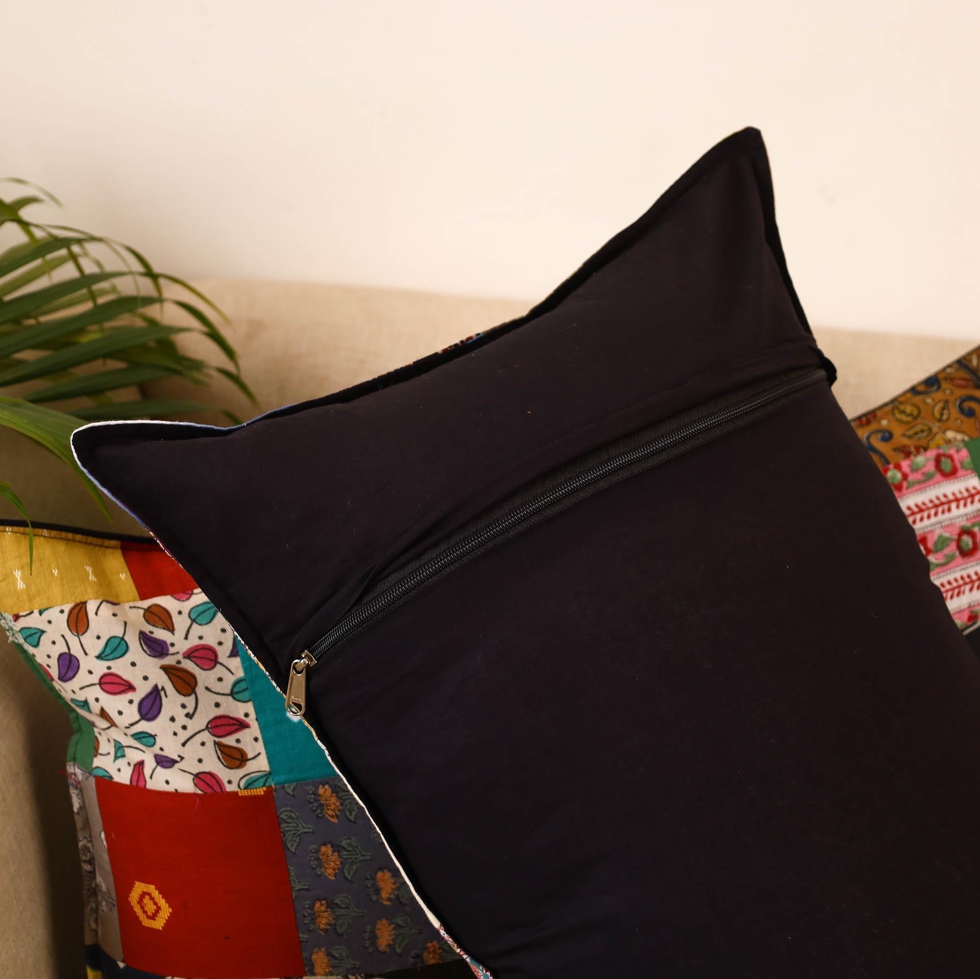 Set of 2 patchwork pillow covers 06 - handcrafted