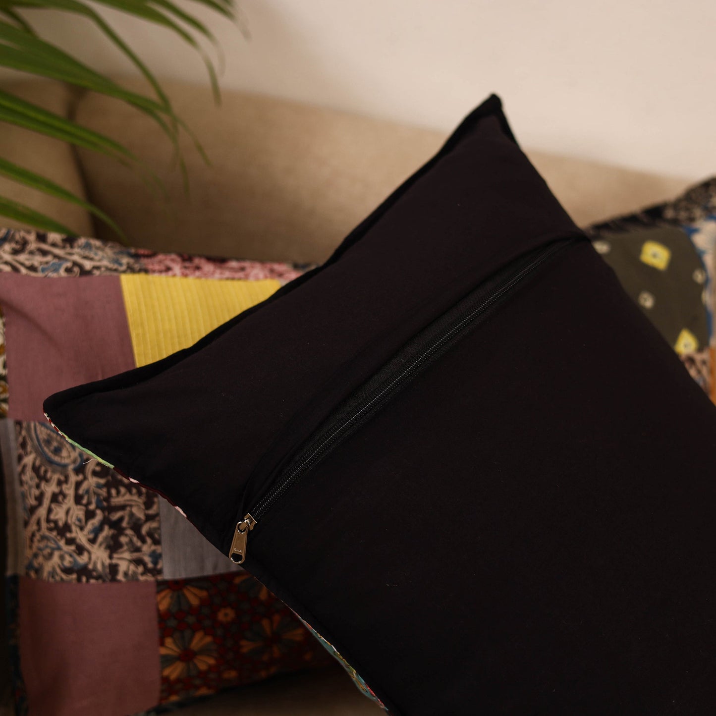 Set of 2 patchwork pillow covers 06 - handcrafted