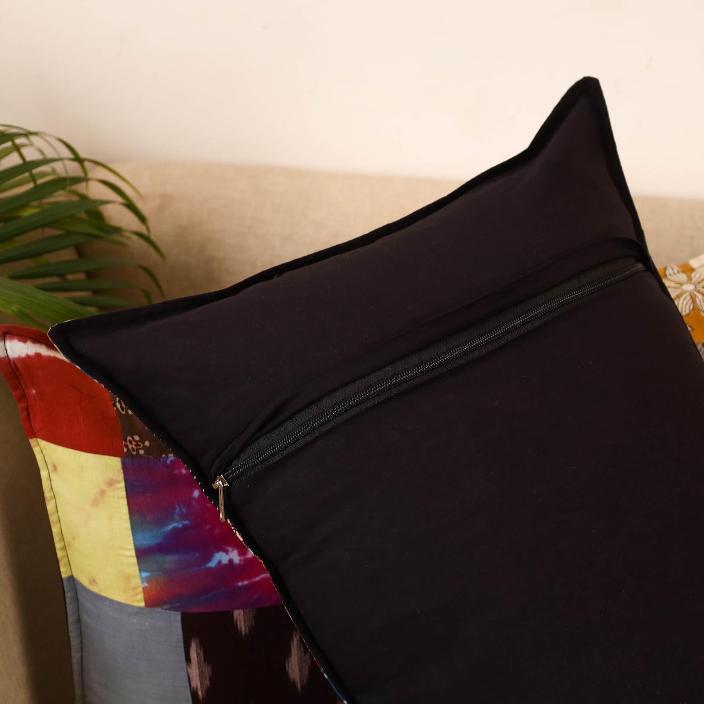 Set of 2 patchwork pillow covers 07 - handcrafted