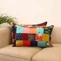 Set of 2 patchwork pillow covers 07 - handcrafted