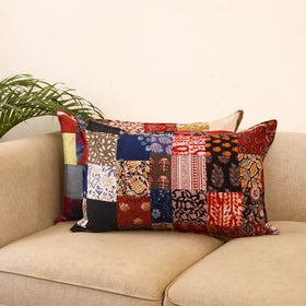 Set of 2 patchwork pillow covers 07 - handcrafted