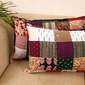 Set of 2 patchwork pillow covers 08 - handcrafted
