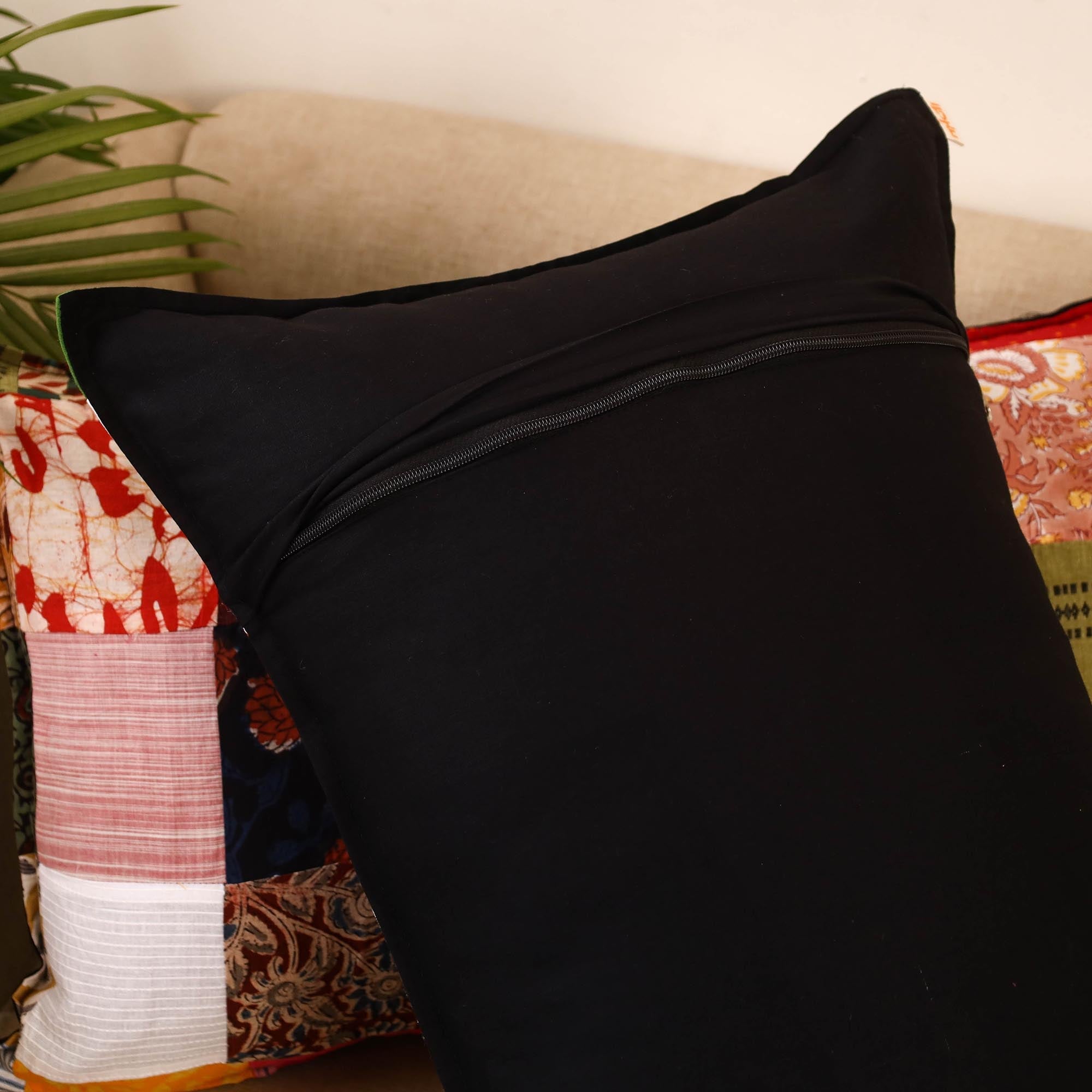 Set of 2 patchwork pillow covers 08 - handcrafted