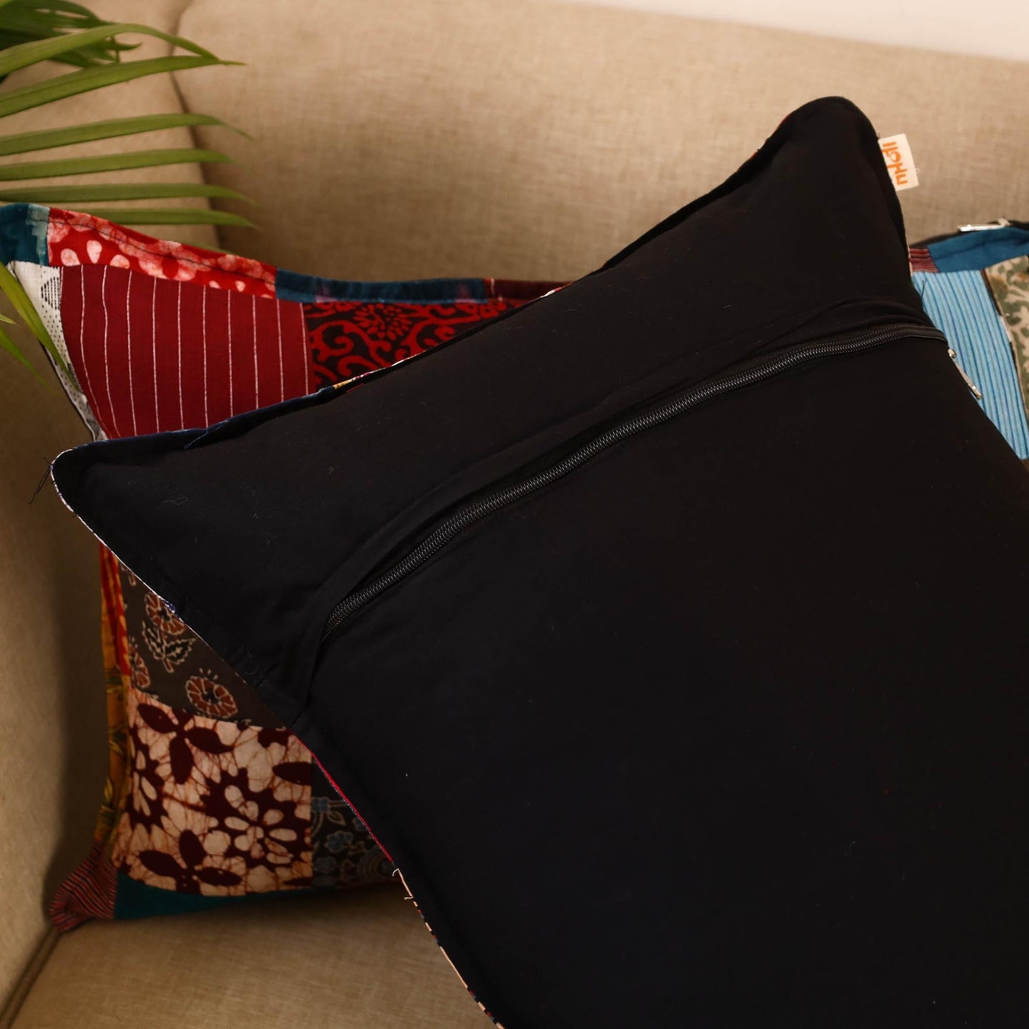 Set of 2 patchwork pillow covers 09 - handcrafted