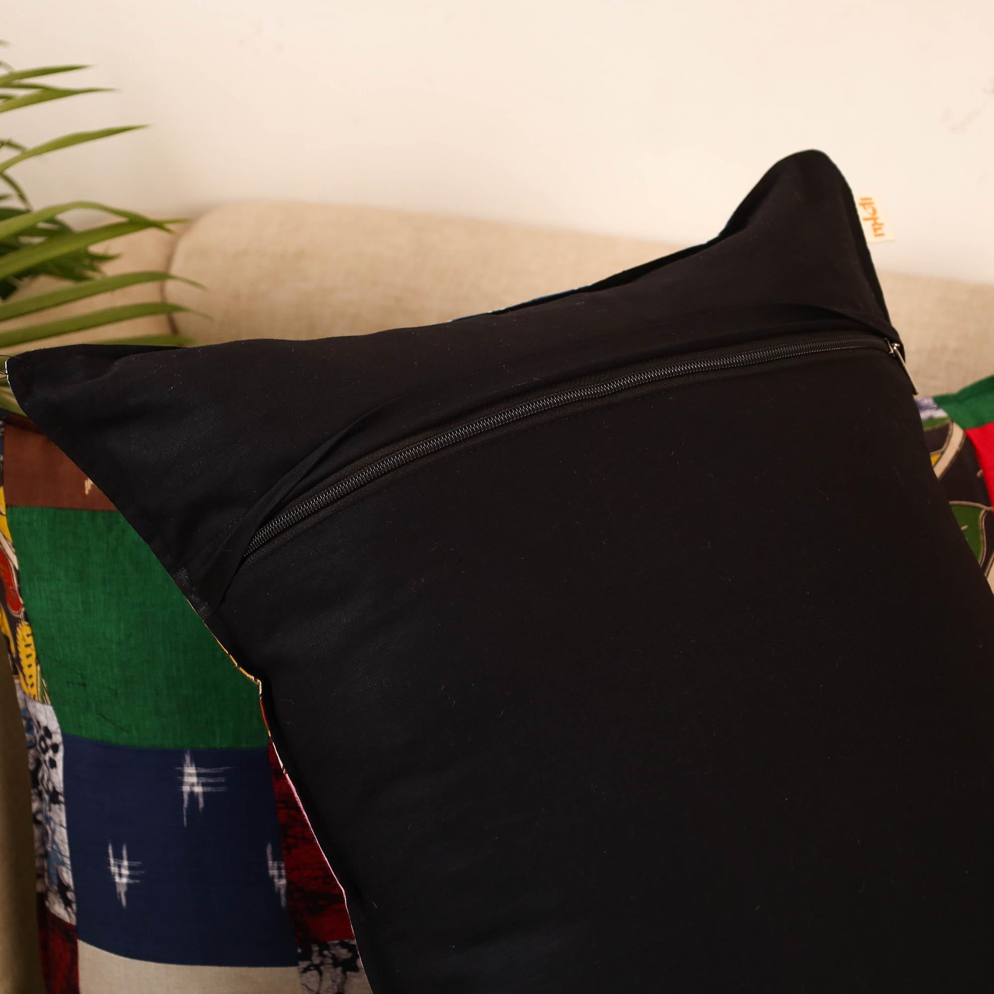 Set of 2 patchwork pillow covers 10 - handcrafted