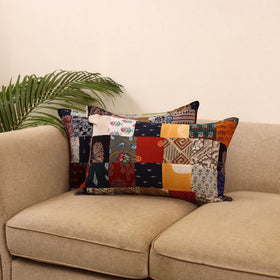 Set of 2 patchwork pillow covers 10 - handcrafted
