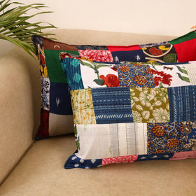 Set of 2 patchwork pillow covers 10 - handcrafted