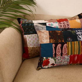 Set of 2 patchwork pillow covers 11 - handcrafted