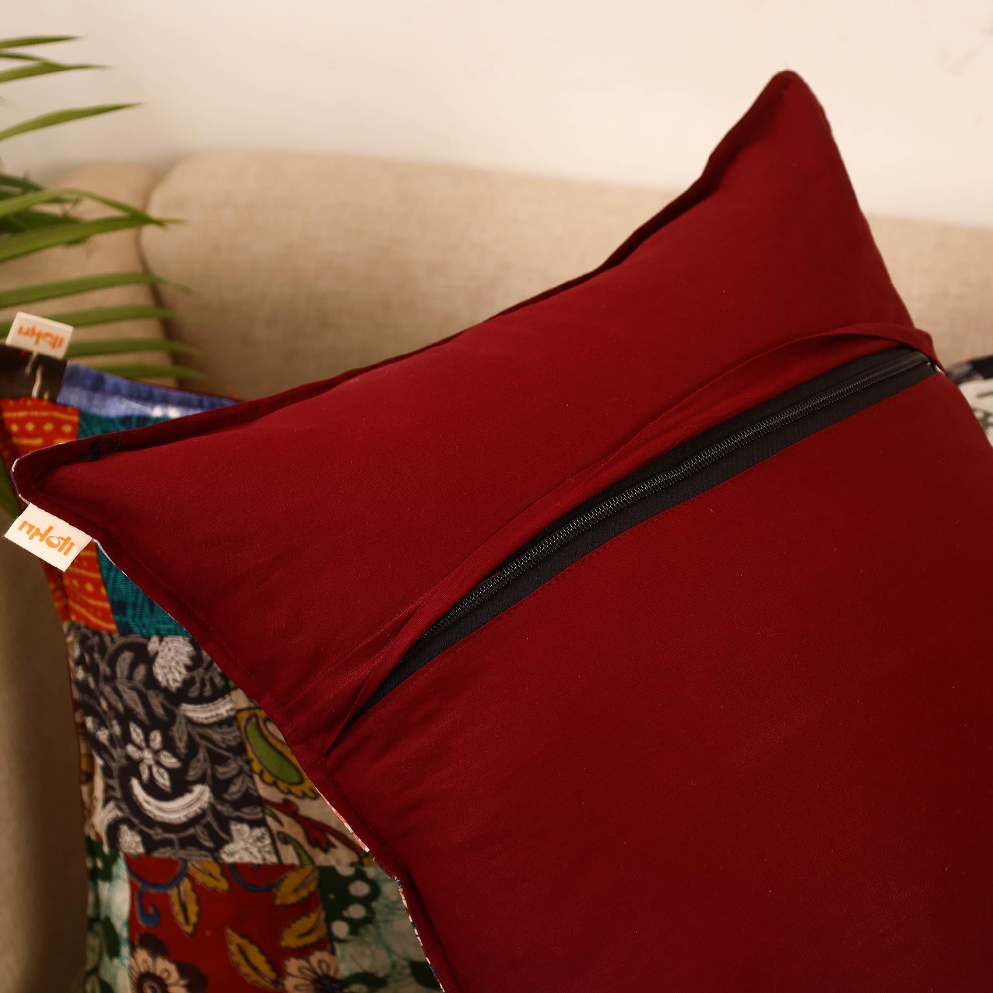 Set of 2 patchwork pillow covers 11 - handcrafted