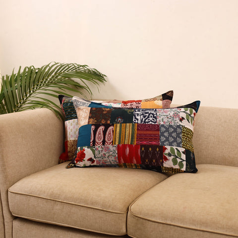 Set of 2 patchwork pillow covers 11 - handcrafted