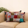 Set of 2 patchwork pillow covers 12 - handcrafted