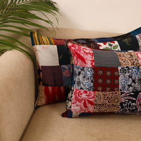 Set of 2 patchwork pillow covers 12 - handcrafted