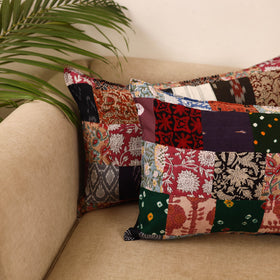 Set of 2 patchwork pillow covers 13 - handcrafted