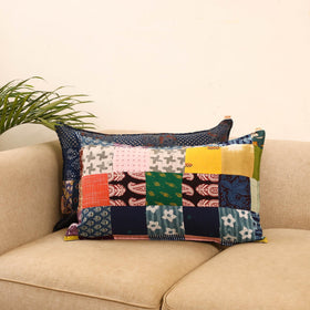 Set of 2 patchwork pillow covers 13 - handcrafted