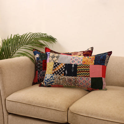 Set of 2 patchwork pillow covers 14 - handcrafted