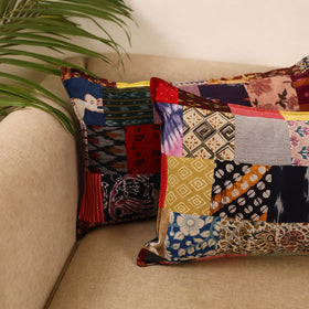 Set of 2 patchwork pillow covers 14 - handcrafted