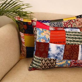 Set of 2 patchwork pillow covers 15 - handcrafted