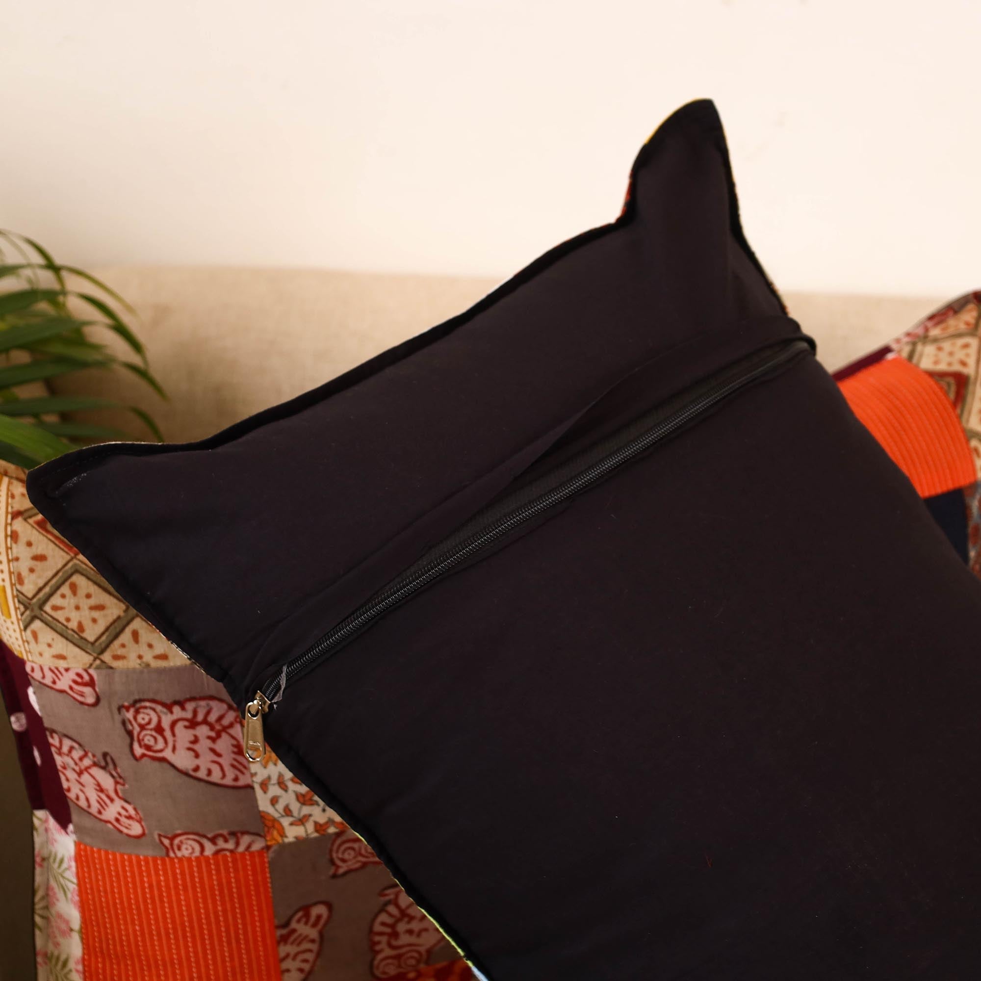 Set of 2 patchwork pillow covers 15 - handcrafted