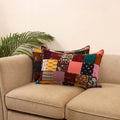 Set of 2 patchwork pillow covers 16 - handcrafted