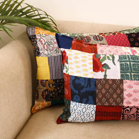 Set of 2 patchwork pillow covers 17 - handcrafted