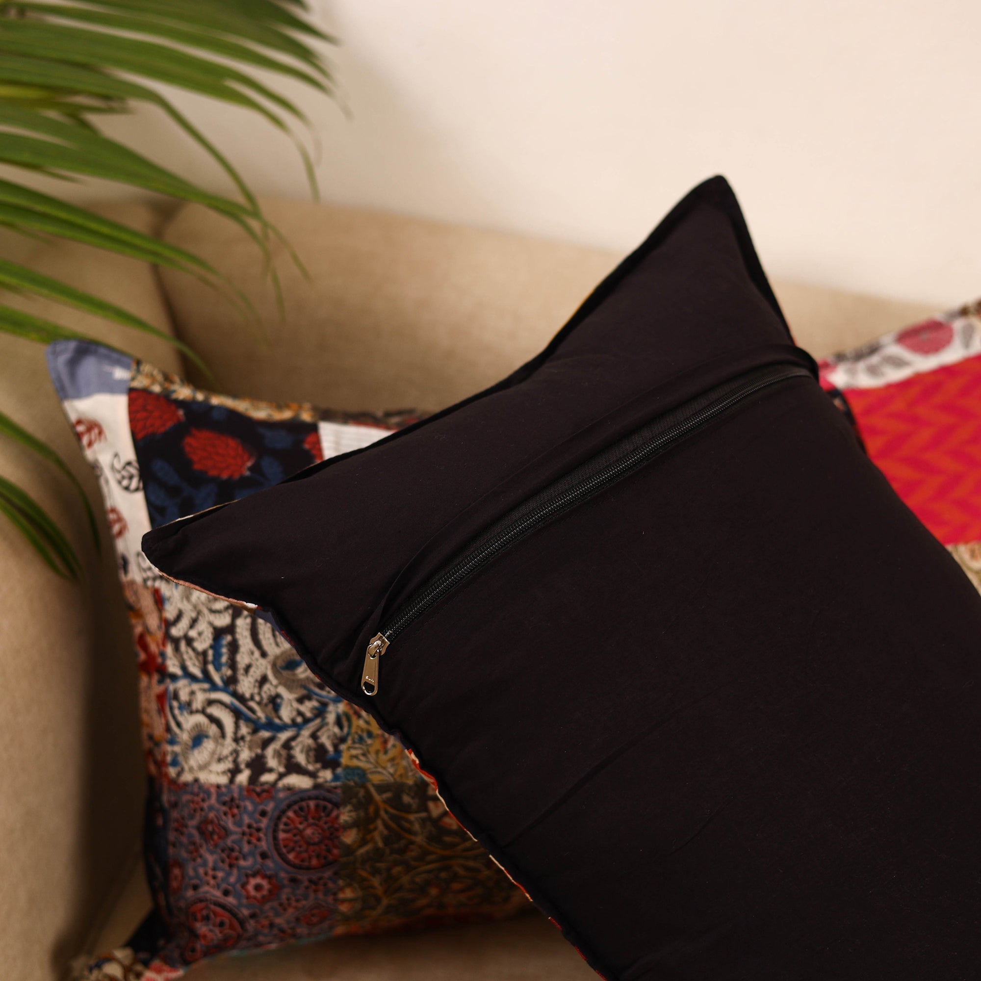 Set of 2 patchwork pillow covers 17 - handcrafted