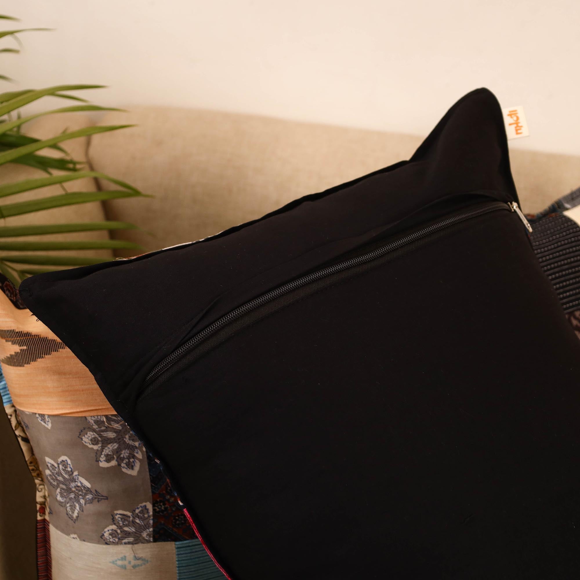 Set of 2 patchwork pillow covers 18 - handcrafted