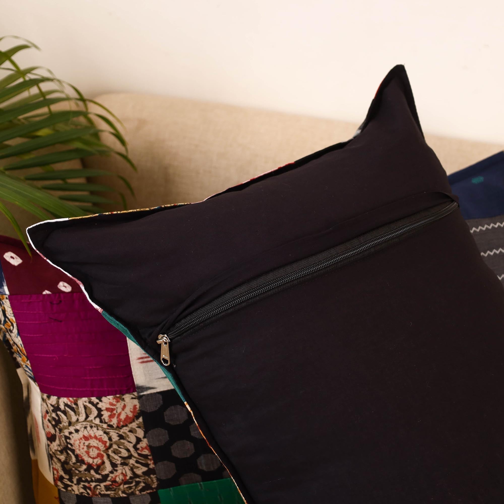 Set of 2 patchwork pillow covers 19 - handcrafted