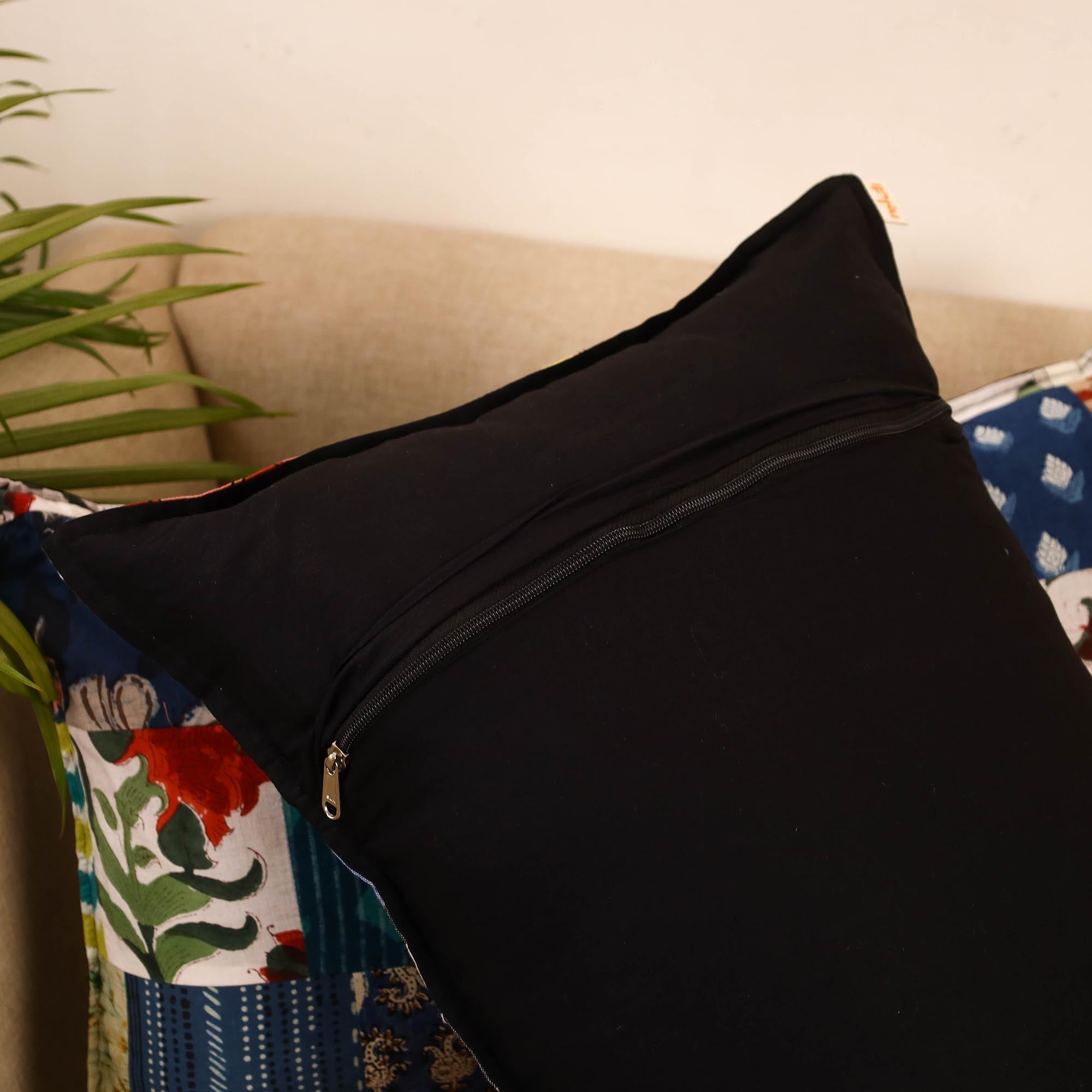 Set of 2 patchwork pillow covers 19 - handcrafted