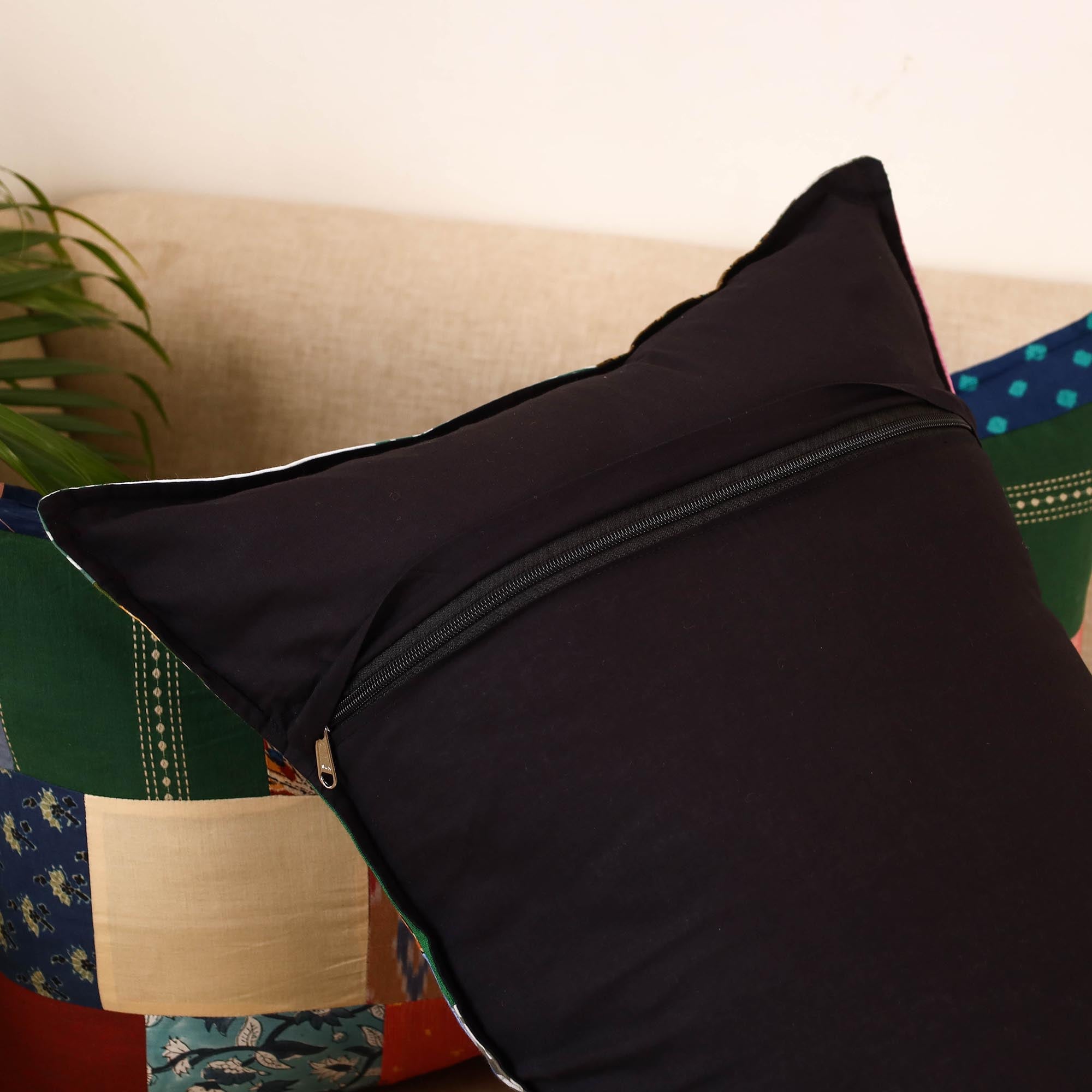 Set of 2 patchwork pillow covers 20 - handcrafted