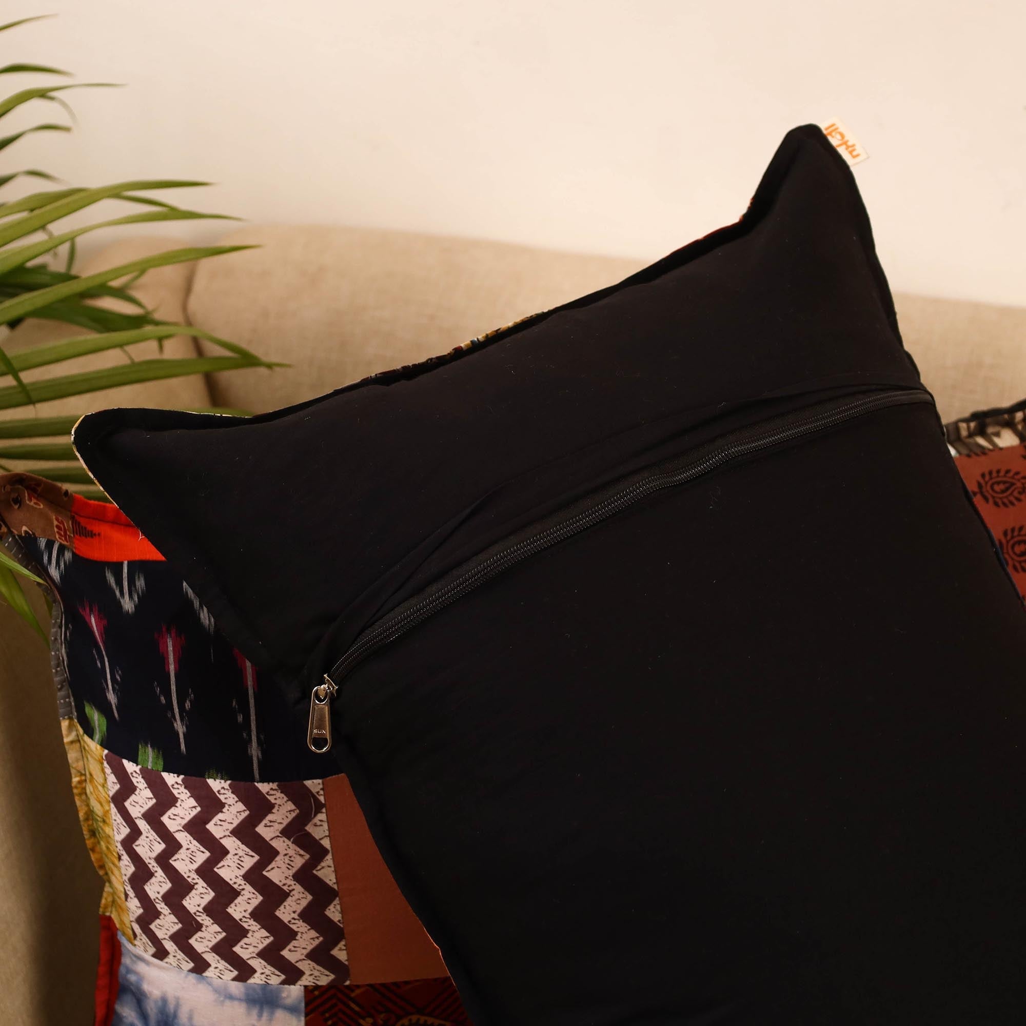 Set of 2 patchwork pillow covers 20 - handcrafted