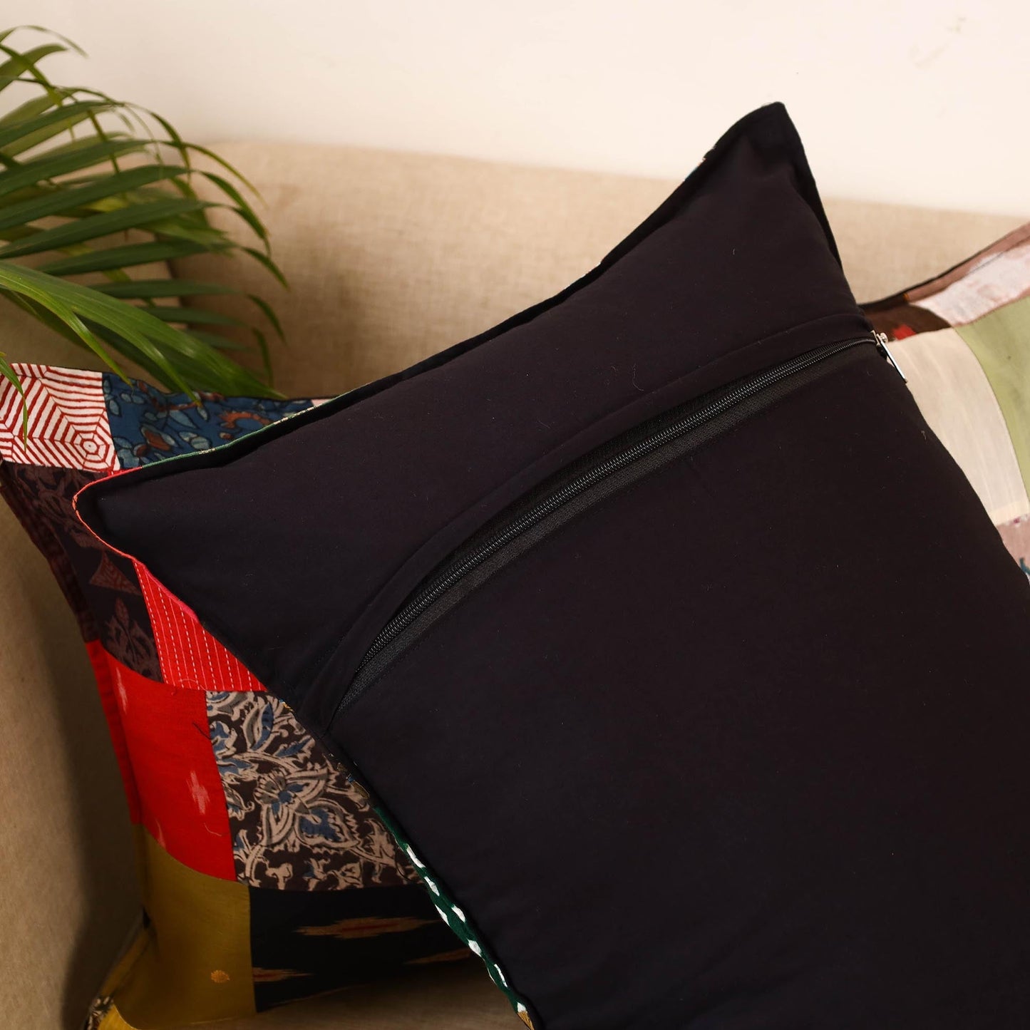 Set of 2 patchwork pillow covers 21 - handcrafted