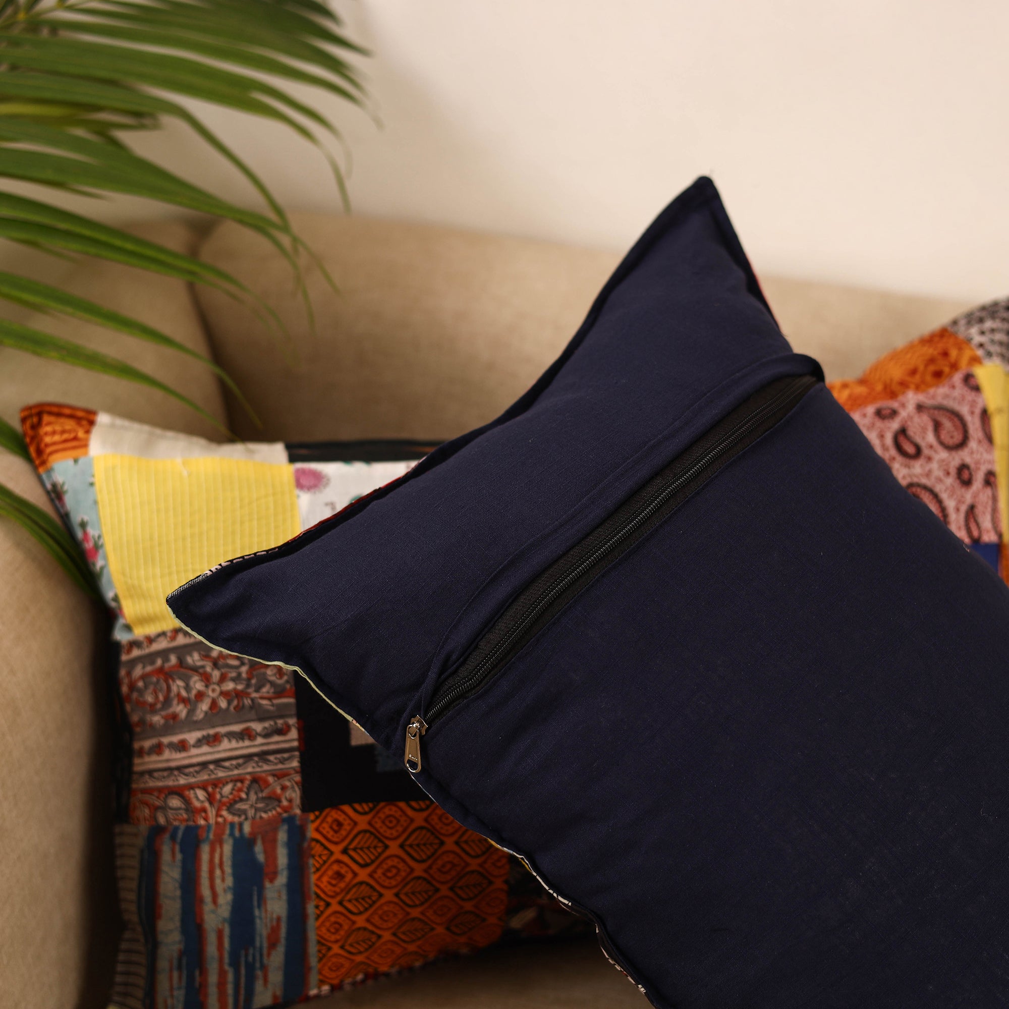 Set of 2 patchwork pillow covers 21 - handcrafted
