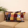 Set of 2 patchwork pillow covers 22 - handcrafted
