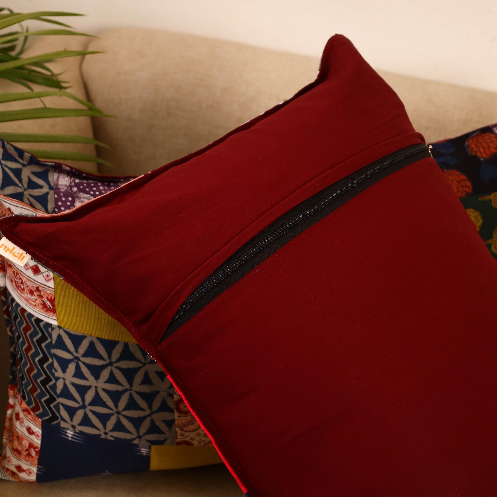 Set of 2 patchwork pillow covers 22 - handcrafted