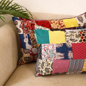 Set of 2 patchwork pillow covers 23 - handcrafted