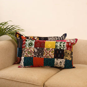 Set of 2 patchwork pillow covers 23 - handcrafted