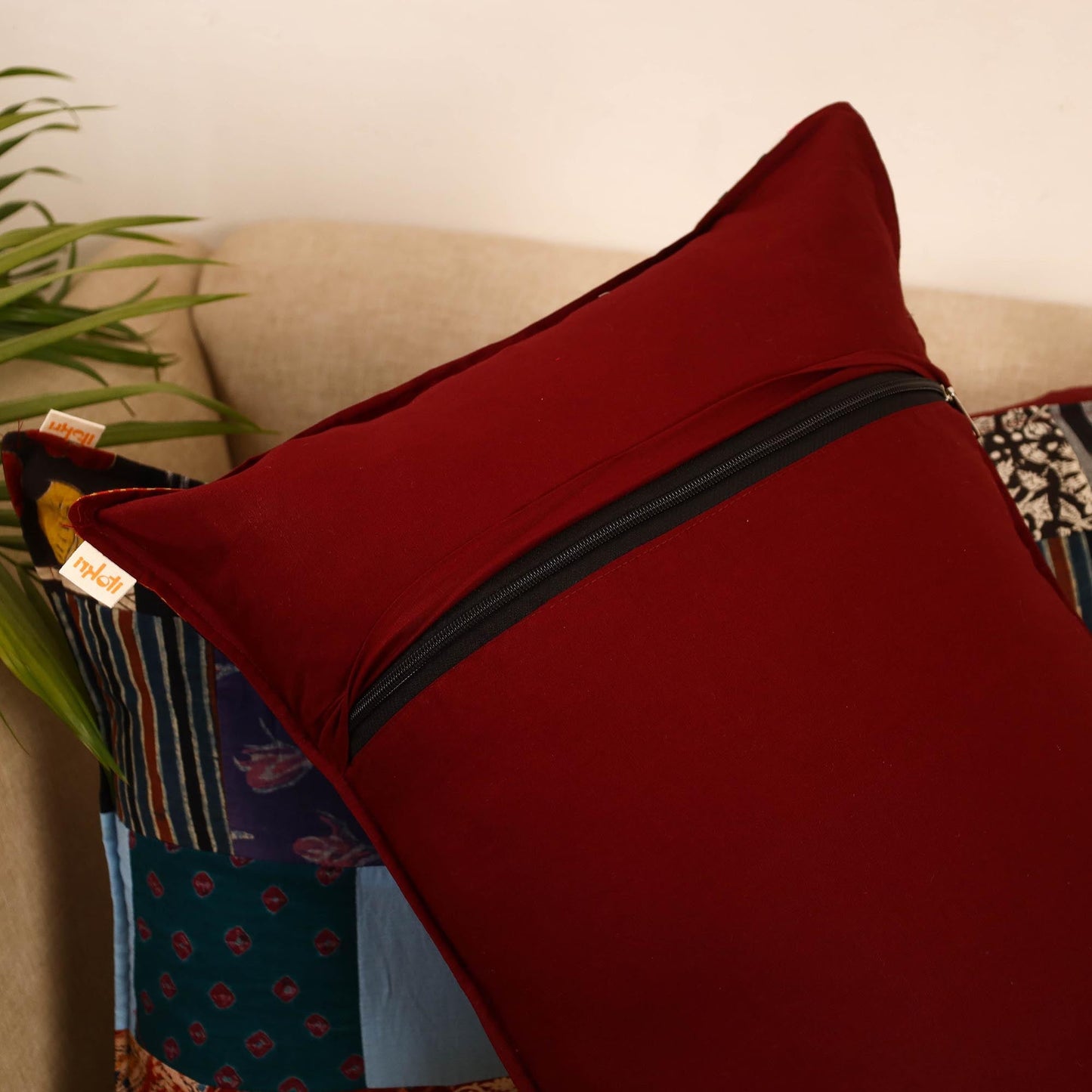 Set of 2 patchwork pillow covers 23 - handcrafted