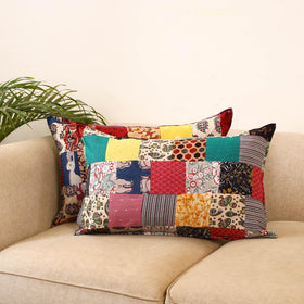 Set of 2 patchwork pillow covers 23 - handcrafted