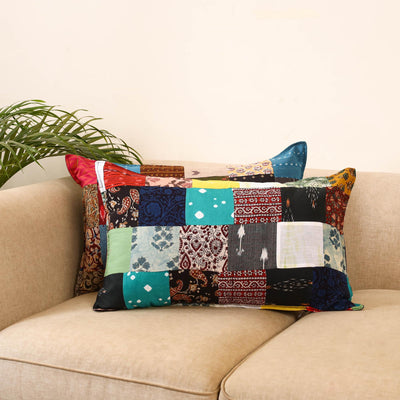 Set of 2 patchwork pillow covers 24 - handcrafted