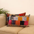 Set of 2 patchwork pillow covers 24 - handcrafted