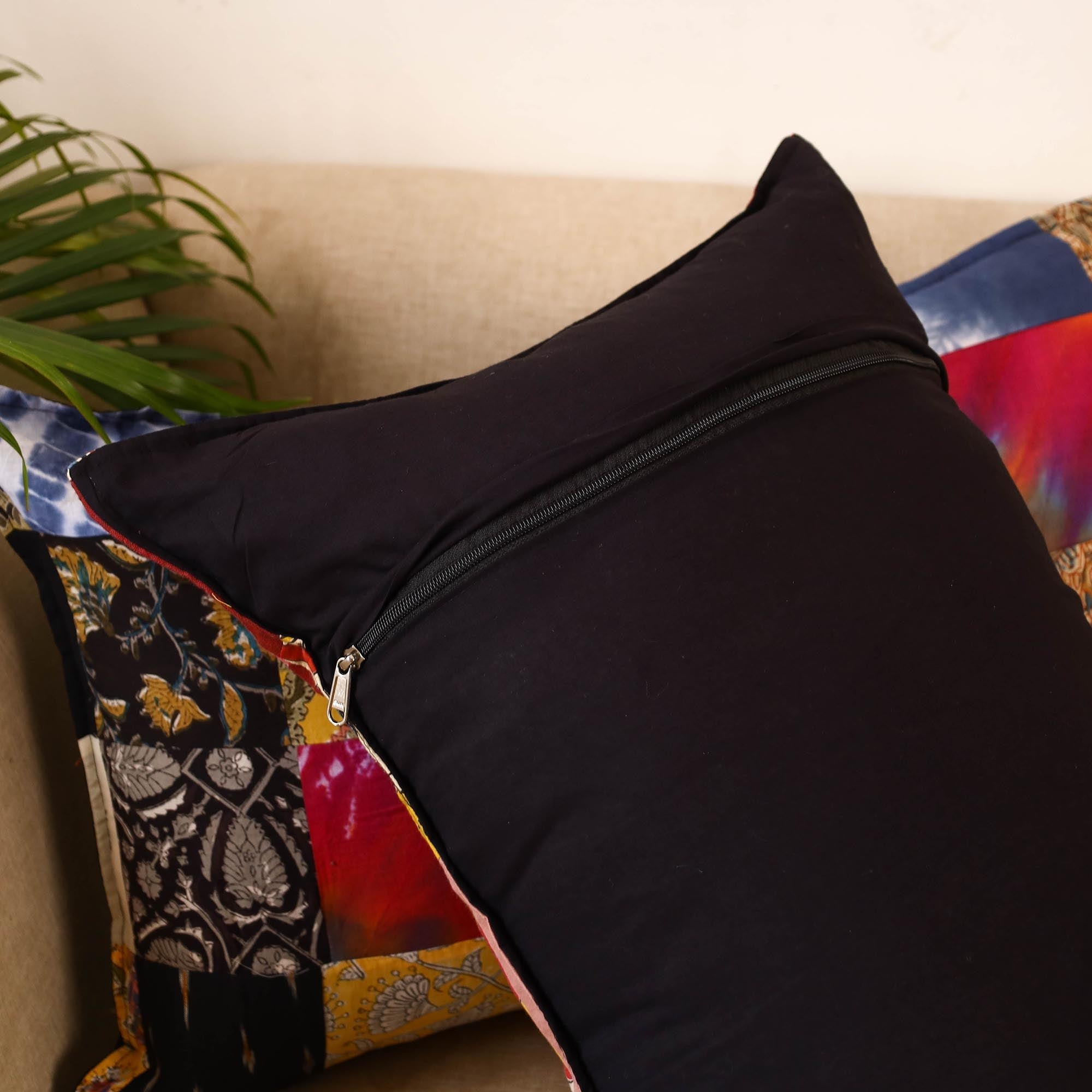 Set of 2 patchwork pillow covers 25 - handcrafted