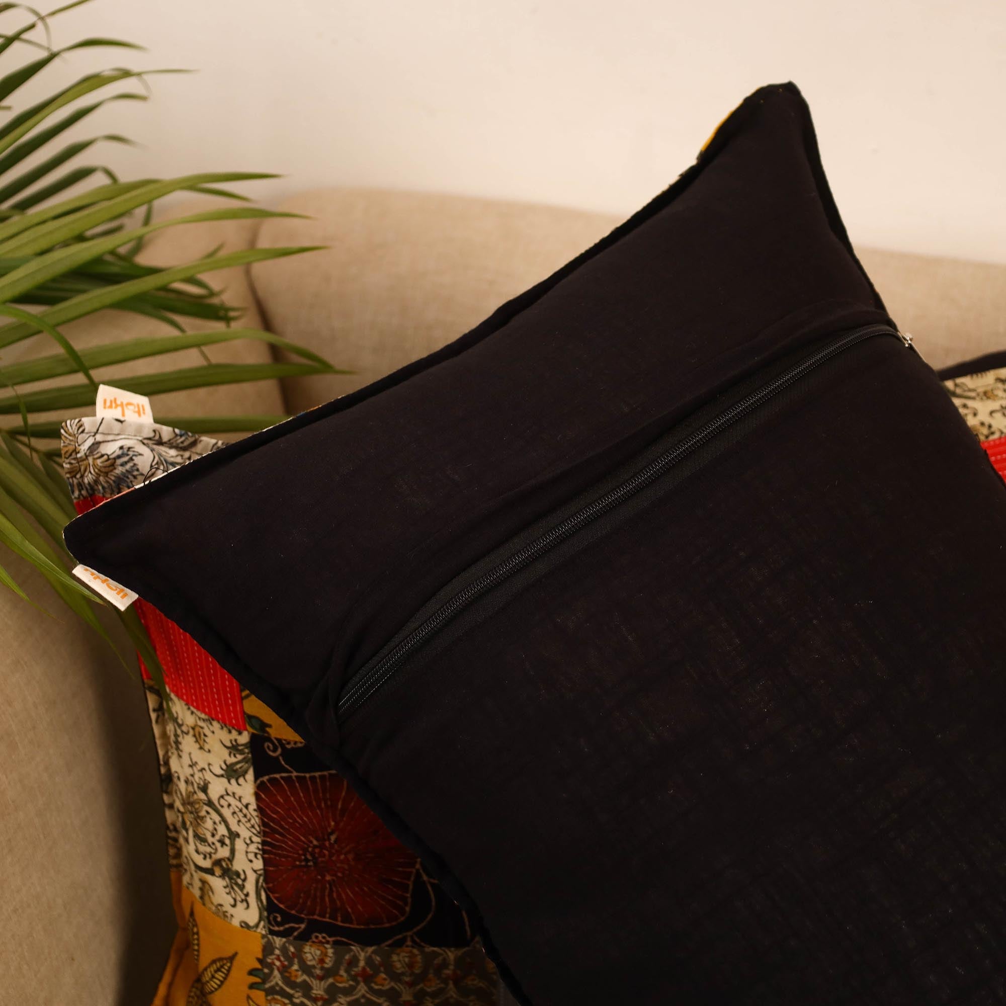 Set of 2 patchwork pillow covers 25 - handcrafted