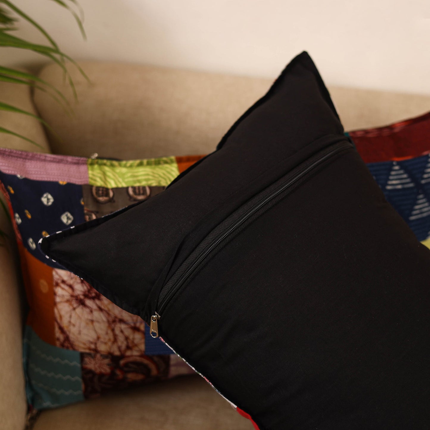 Set of 2 patchwork pillow covers 25 - handcrafted